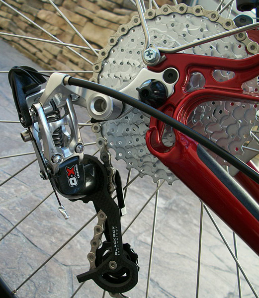 Rear Derailleur - The owner wanted a top of the line derailleur, so he chose the SRAM X.0 Short Cage derailleur.