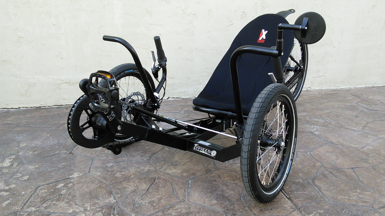 KMX Typhoon Recumbent Trike Black