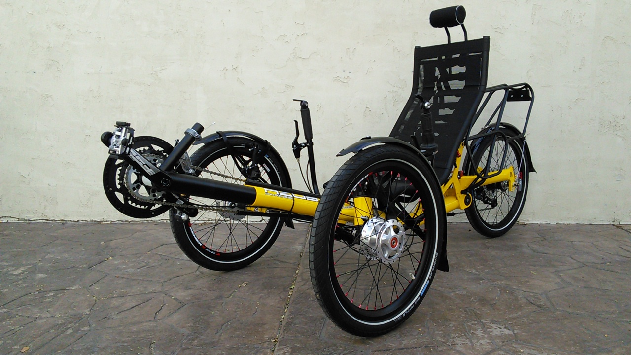 Azub Tri-Con Suspension Folding Trike Yellow