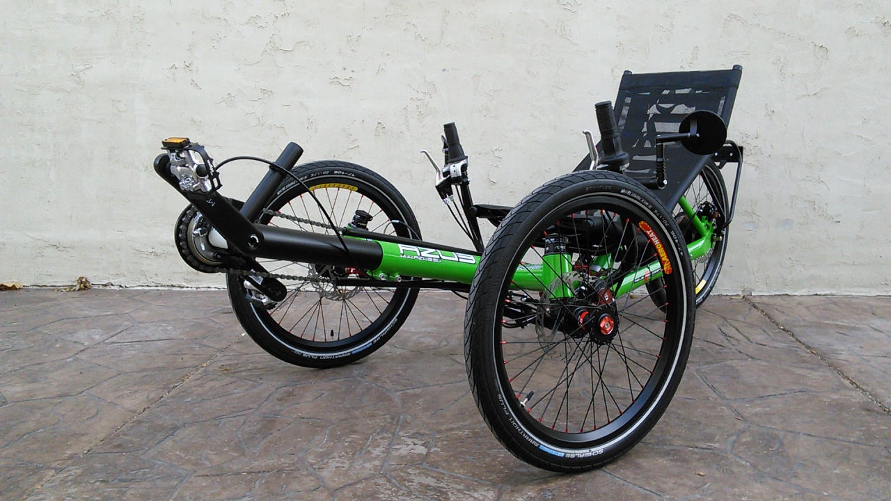 Azub T-Tris Folding Recumbent Trike Green 6018