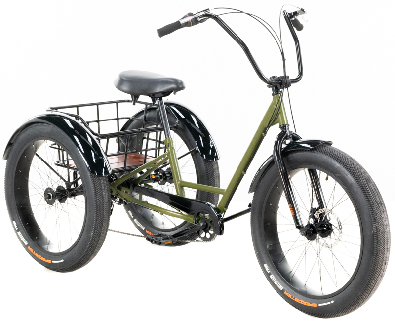 Troy's Prismatic Army Green Sunseeker Baja Fat Trike