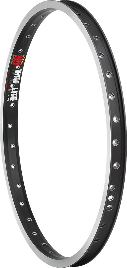 Sun Ringle Rhyno Lite Rim - 20in, Black/Silver, 36H, Clincher, Schraeder 