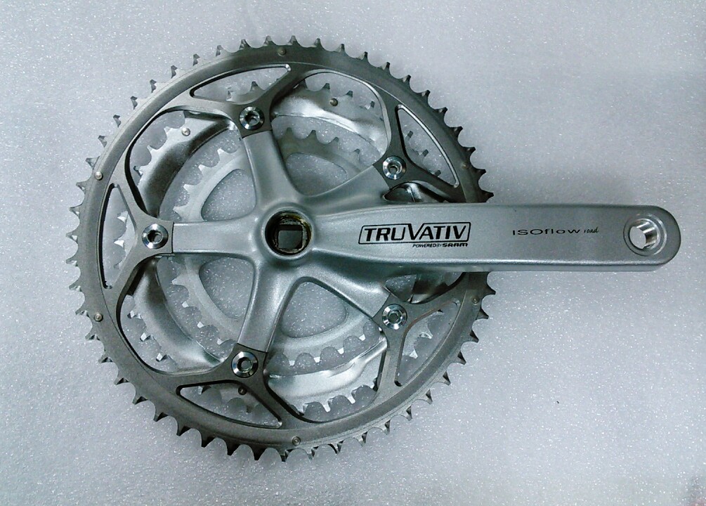 Truvativ Isoflow Road 170mm Triple Crankset - Silver 52t/42t/30t