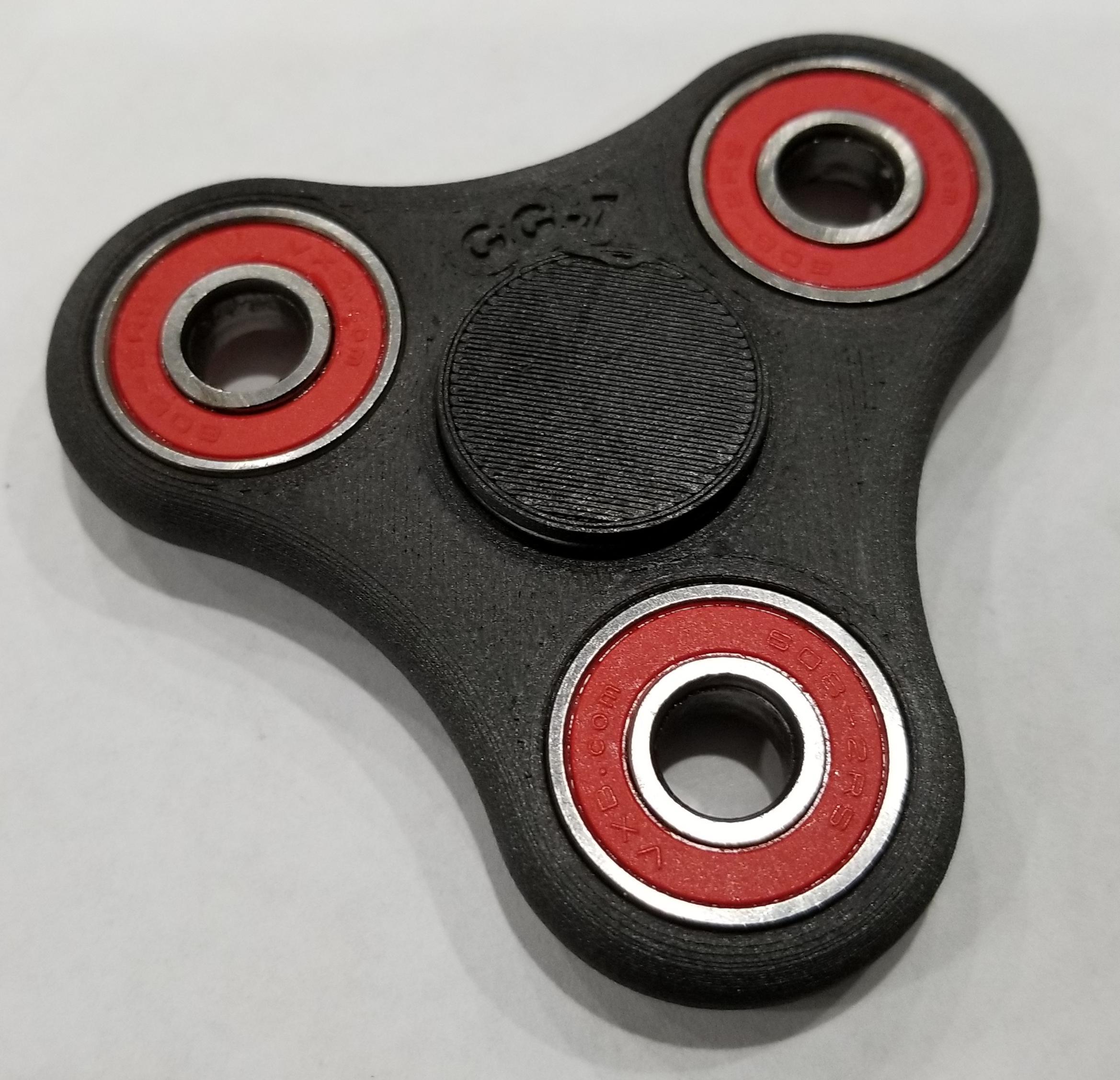 GG-7 Black Carbon Triangle Fidget Spinner