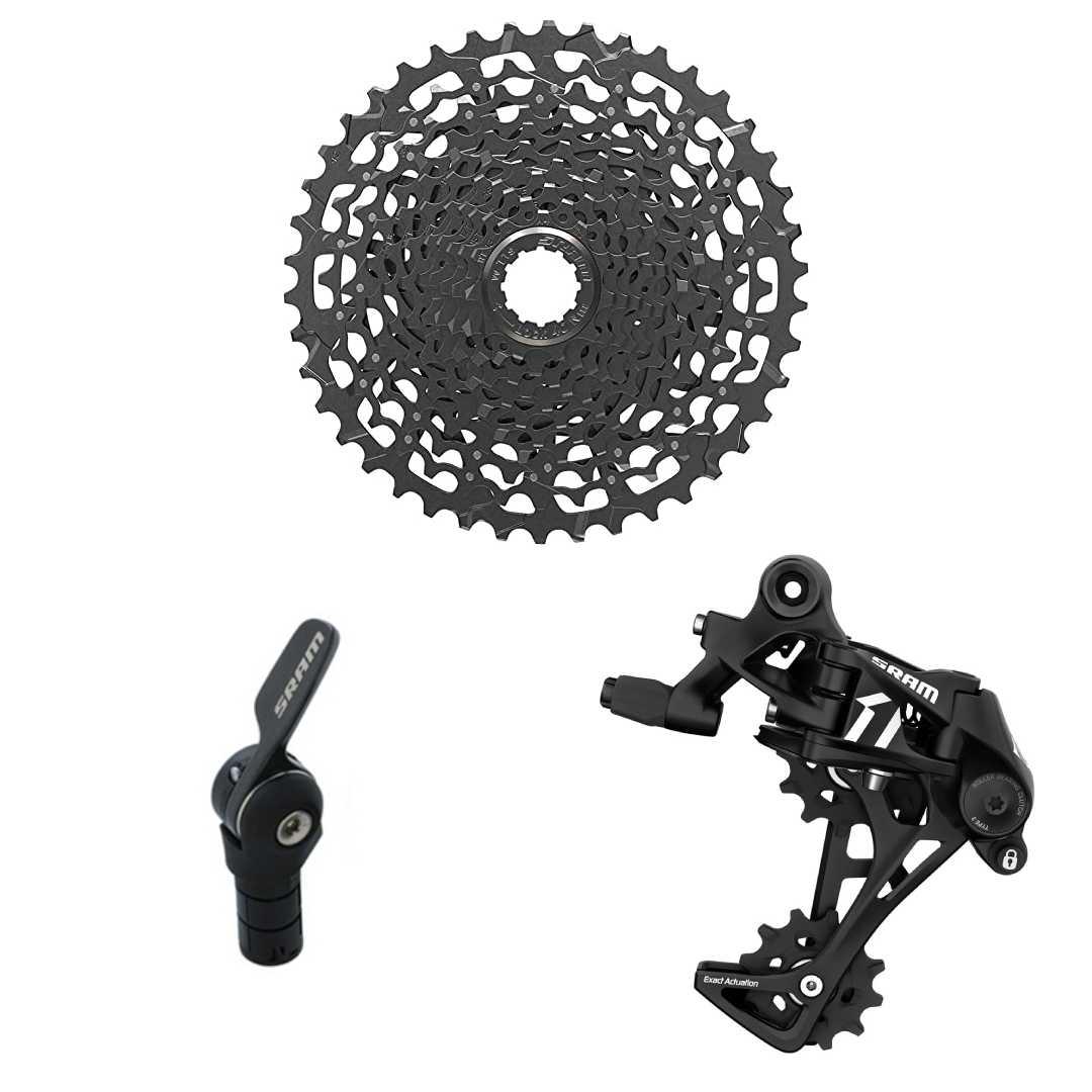 SRAM 11-42T 11-speed cassette w/ SRAM 11-speed Bar End Shifter