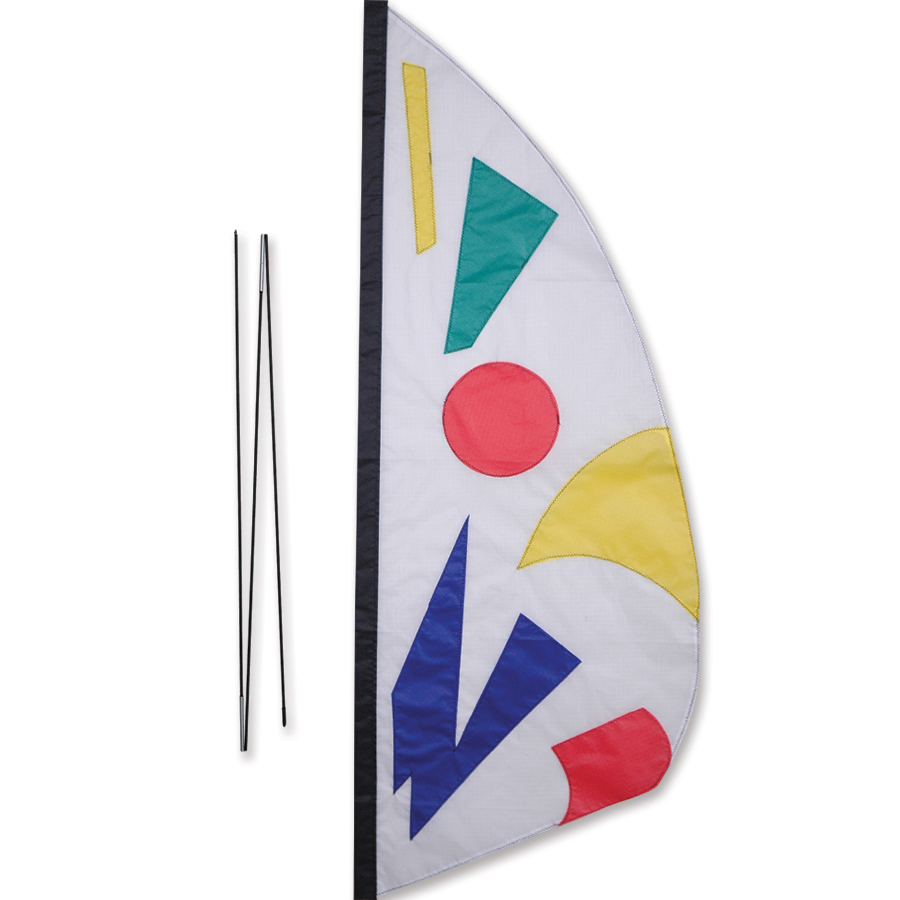 SoundsWinds Recumbent Bike Feather Banner - Rainbow Jazz