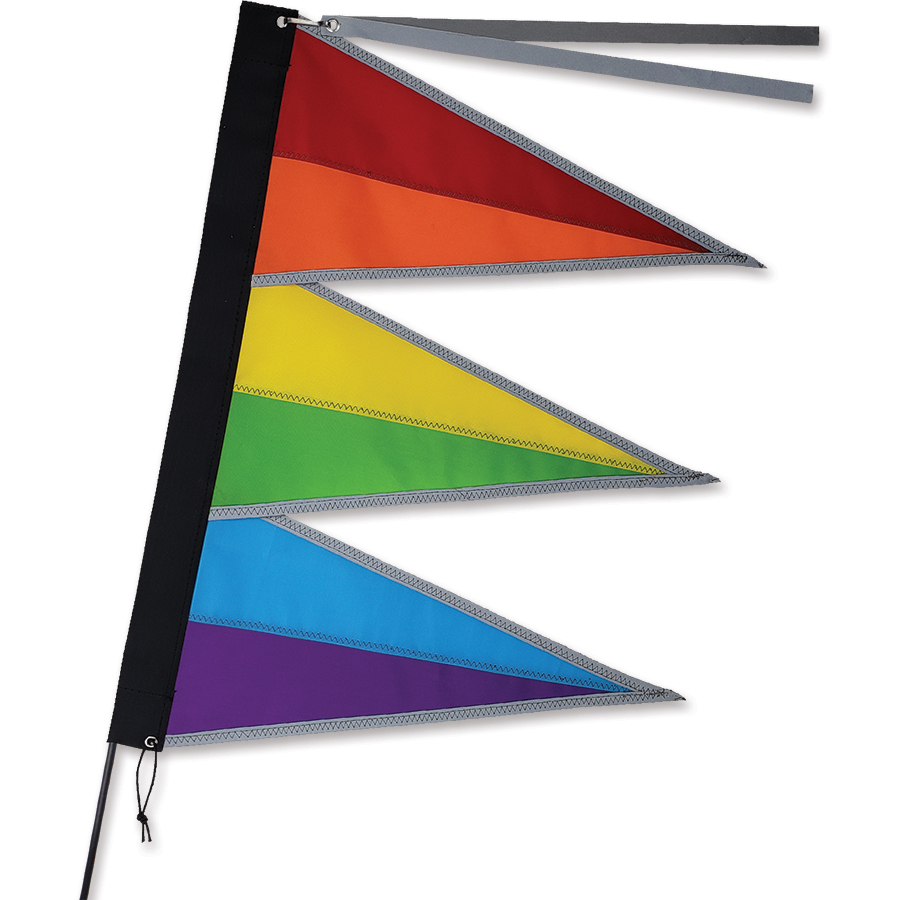 SoundWinds Tri-Stack Bike Flag - Rainbow