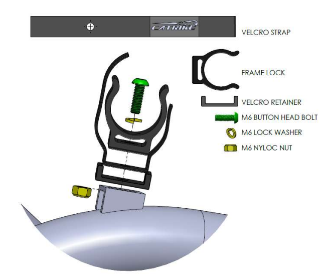 Catrike Frame Lock Assembly - 559, Dumont, and Trail