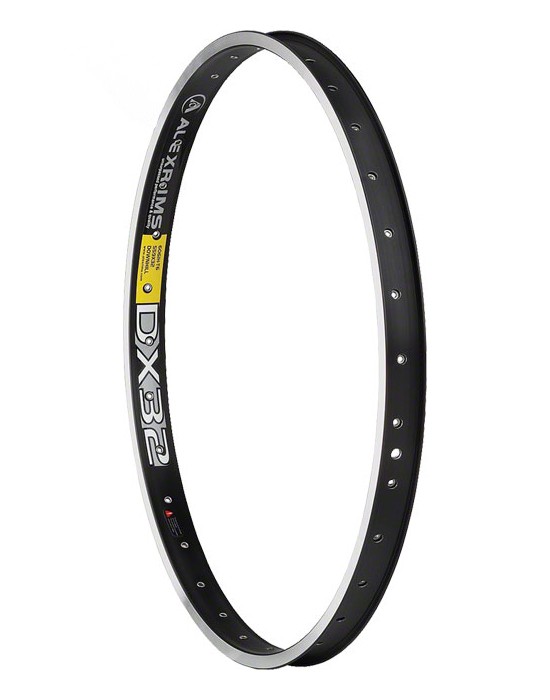 Alex DX32 20in 36h Rim Schrader - Black