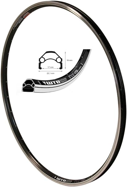 WTB DX17 20 Inch 406-17 Rim 32 Hole Presta - Black