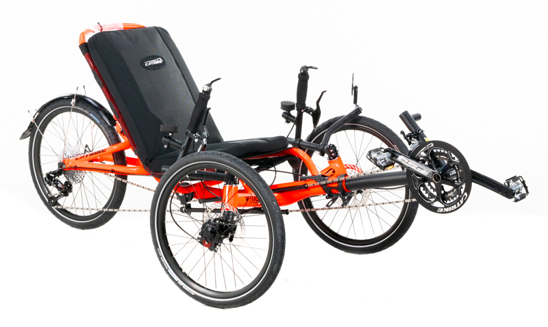 Catrike Villager Recumbent Trike - Fire Red Promo Color