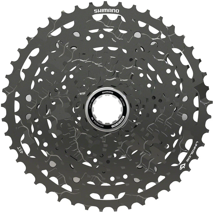 Shimano CUES CS-LG400-11 Cassette - 11-Speed, 11-45t, LINKGLIDE, Black 